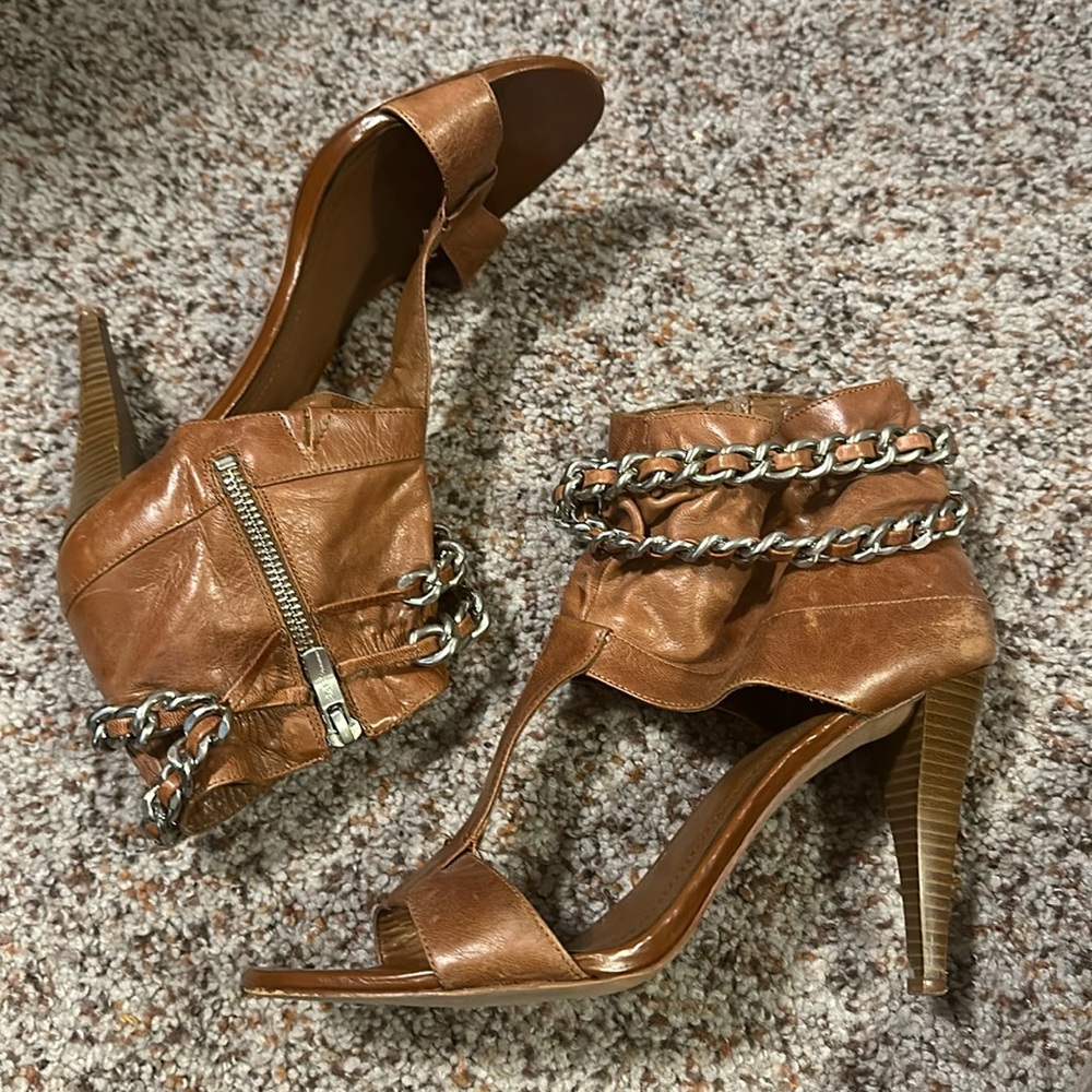 Vintage Leather Gladiator with chains